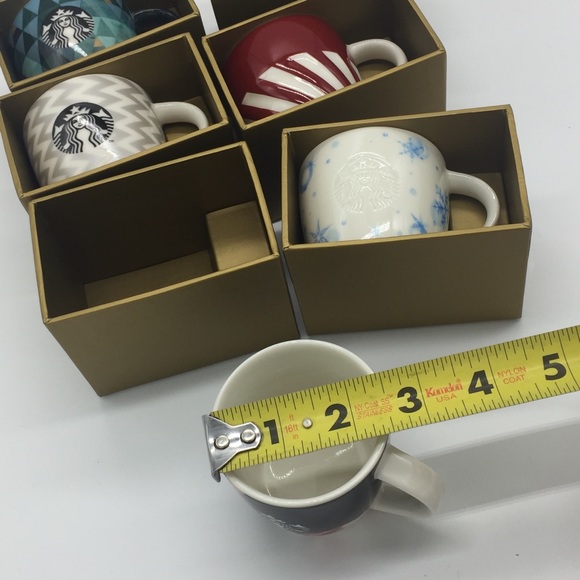 Starbucks The Dot Collection 3oz Mini Coffee Espresso Mugs Set of 6 - Picture 3 of 7